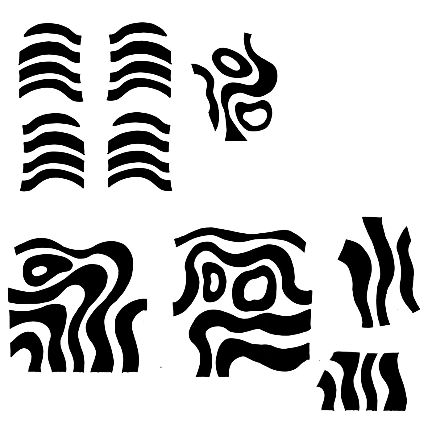 Original hand-drawn swirl pattern artwork